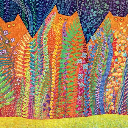 Buffalo Games - Kathryn Kramer Waters - Three Cats in The Garden - 750 Piece Jigsaw Puzzle for Adults -Challenging Puzzle Perfect for Game Nights - Finished Size is 24.00 x 18.00