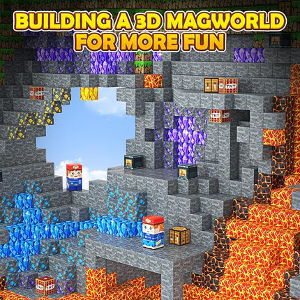 Magnetic Blocks 100PCS Kids Toys Magnetic Building Blocks Sensory Stem Boys Toys Ages 3-5 4-6 5-7 Classroom Must Haves 3 4 5 6 7 8 9 10 Year Old Boy Birthday Gifts