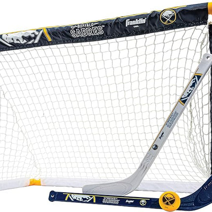 Franklin Sports NHL Mini Hockey Set - Kids Indoor Knee Hockey Goal, Ball, + 2 Stick Combo - Youth Team Indoor Toy Set - Official - Ages 3+