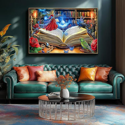 Blueforest 1000 Piece Jigsaw Puzzle for Adults, Magical Book Art Puzzle, Challenging Fun Unique Adult Puzzles for Relaxation & Wall Decor 27.5x19.7 Inch