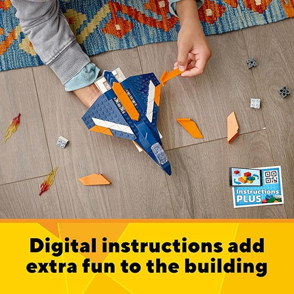 LEGO Creator 3 in 1 Supersonic Jet Plane Toy Set, Transforms from Plane to Helicopter to Speed Boat Toy, Buildable Vehicle Models for Kids, Boys and Girls 7 Plus Years Old, 31126