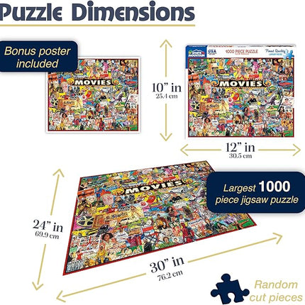 White Mountain Puzzles The Movies - 1000 Piece Jigsaw Puzzle