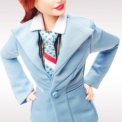 Barbie Signature David Bowie Doll (11.5-in, Red Hair) Posable, Wearing Blue Suit, with Doll Stand and Certificate of Authenticity, Gift for Collectors