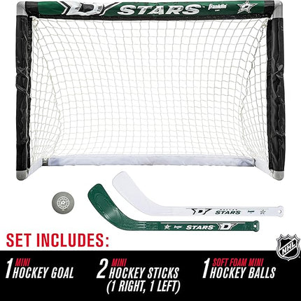 Franklin Sports NHL Mini Hockey Set - Kids Indoor Knee Hockey Goal, Ball, + 2 Stick Combo - Youth Team Indoor Toy Set - Official - Ages 3+