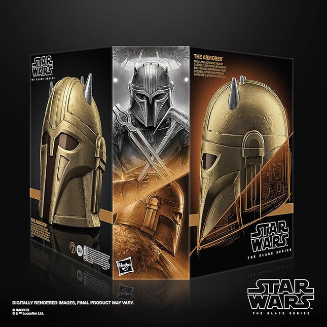 STAR WARS The Black Series The Armorer Premium Electronic Helmet, Roleplay Item for Ages 14 and Up