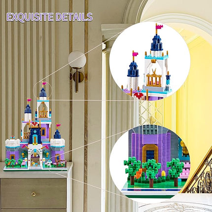 Architecture Micro Blocks Building Castle Sets,2800+ PCS, Mini Bricks Building Blocks for Adults and Teens