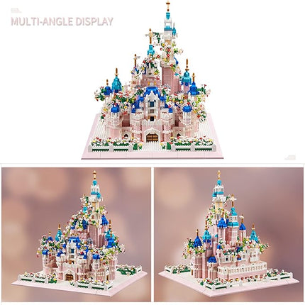 Architecture Castle with Flower Series Micro Blocks Building Sets for Adults and Teens, 4000+ PCS Bricks Building Blocks - Upgrade Version