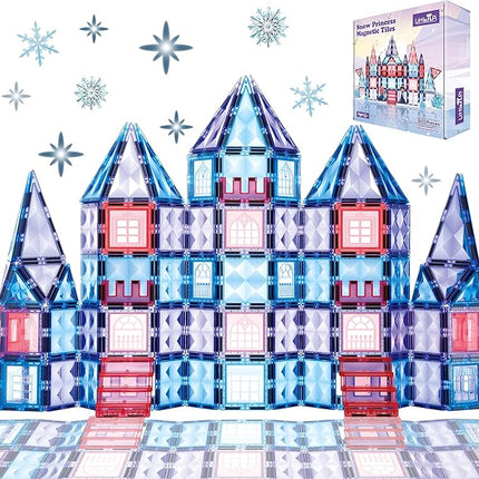 Frozen Magnetic Tiles 3 Year Old Girl Gifts 5 Year Old 4 Year Old Girl Birthday Gifts Princess Toys Magnet Tiles Building Blocks Castle Age 3 4 5 6 7 8