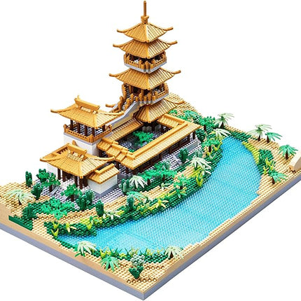 Chinese Architecture Micro Building Blocks Crescent Moon Spring Collection Model for Display for Adults Decorative Creative Toy Present for Age of 14+ 3350 PCS