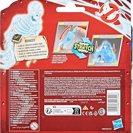Ghostbusters Fright Features Phoebe Spengler Action Figure with Ecto-Stretch Tech Bonesy Ghost Toy Accessory, Toys for Kids Ages 4+