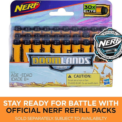 NERF Persuader Doomlands Toy Blaster With Hammer Action And 4 Official Nerf Doomlands Darts For Kids, Teens, And Adults