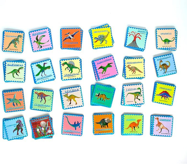 eeBoo: Memory and Matching Game- Shiny Dinosaur- 24 Pairs, Develops Recognition, Concentration, Memory & Vocabulary Skills, Age 3+