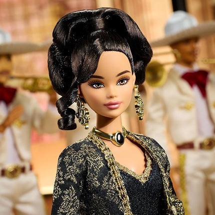 Barbie Signature Doll, Juan Gabriel Collectible in Chic Black and Gold Suit with Cropped Jacket and Golden Accessories