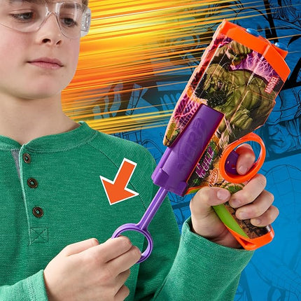 Nerf Marvel Hulk Dart Blaster | 4 Nerf N1 Foam Darts | Hulk-Inspired Blaster Skin Designs | Kids Gifts |Outdoor Toys & Games for Ages 8+ (Amazon Exclusive)