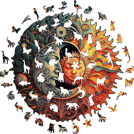 Wooden Puzzles for Adults, 200 Pieces Wood Puzzles, Irregular Animal Shaped Unique Wooden Jigsaw Puzzles, Creative Ghristmas Gift for Teenagers and Adults