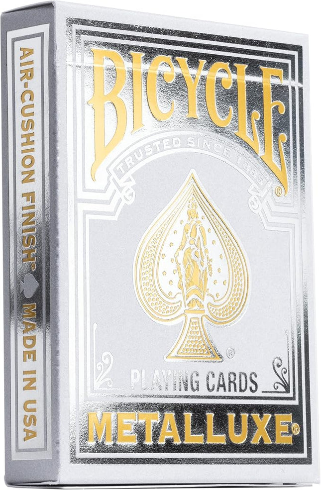 Bicycle Metalluxe Silver Playing Cards - Premium Metal Foil Finish - Poker Size
