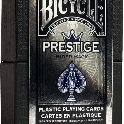 Bicycle Prestige Waterproof Plastic Playing Cards, Red & Blue (Colors May Vary)