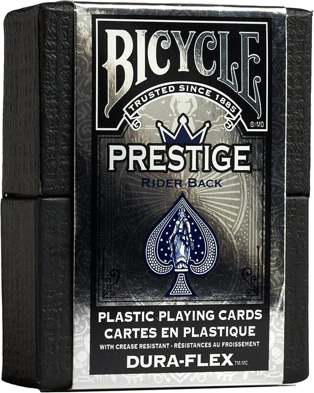 Bicycle Prestige Waterproof Plastic Playing Cards, Red & Blue (Colors May Vary)