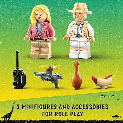 LEGO Jurassic Park Velociraptor Escape 76957 Learn to Build Dinosaur Toy for Boys and Girls; Gift for Kids Aged 4 and Up Featuring a Buildable Dinosaur Pen, Off-Roader Vehicle and 2 Minifigures