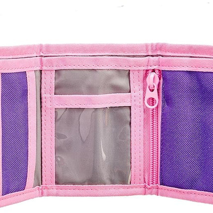 LEGO Trifold Wallet, Kids Unisex Wallet for Boys and Girls, with Clear ID Window, Card and Cash Pockets and Secure Hook and Loop Closure, Butterfly Girl