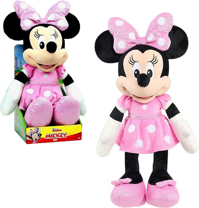 Disney Junior Mickey Mouse Large 19-inch Plush Minnie Mouse, Stuffed Animals, Pretend Play