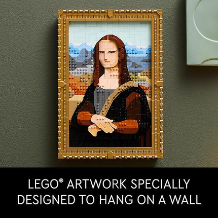 LEGO Art Mona Lisa Building Set - Leonardo da Vinci Wall Display, Ages 18+ - DIY Crafts for Men, Women - Great for Puzzle and Art Lovers - Birthday Gift Idea - Includes Detachable Frame - 31213