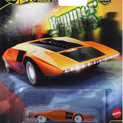 Hot Wheels Premium Car Culture Collectible Toy Car, 1:64 Scale Die-Cast Lancia Stratos Zero, Hammer Drop Vehicle with Real Riders Tires
