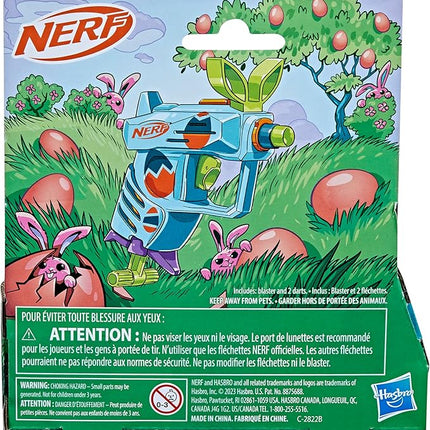 Nerf Elite 2.0 Easter Egg Hunt Blaster, 2 Nerf Elite Darts, Pull to Prime, Spring Toy Foam Blaster for 8 Year Old Boys & Girls
