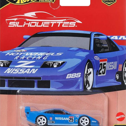 Hot Wheels Premium Car Culture Collectible Toy Car, 1:64 Scale Die-Cast Nissan 300GTX IMSA GTS, Silhouettes Vehicle with Real Riders Tires