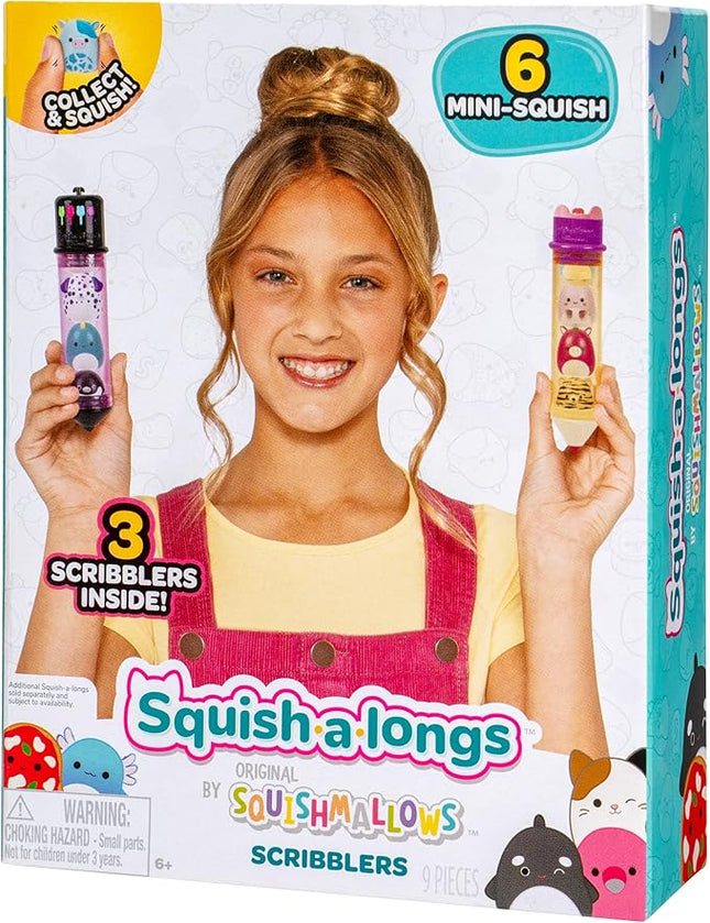 Squish-a-longs Scribblers 3-Pack – Includes 6 Mini-Squish (Series 1, Wave 3, Style 1)