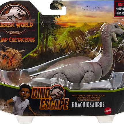 Jurassic World Toys Wild Pack Brachiosaurus Camp Cretaceous Herbivore Dinosaur Action Figure Toy with Movable Joints, Realistic Sculpting & Attack Feature, Kids Ages 3 Years & Up
