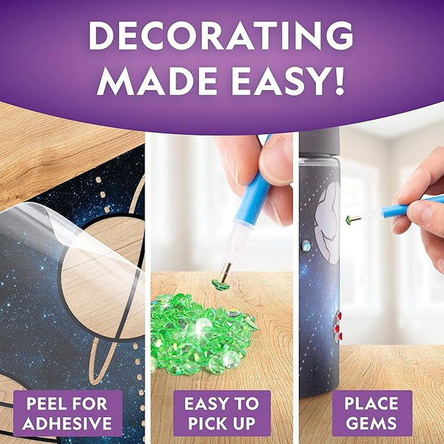 NATIONAL GEOGRAPHIC Diamond Painting Solar System Night Light - Make Your Own Night Light with 1000+ Gems to Decorate, Arts and Crafts Kits for Kids ages 8 9 10 11 12, DIY Space Gift, Planets for Kids