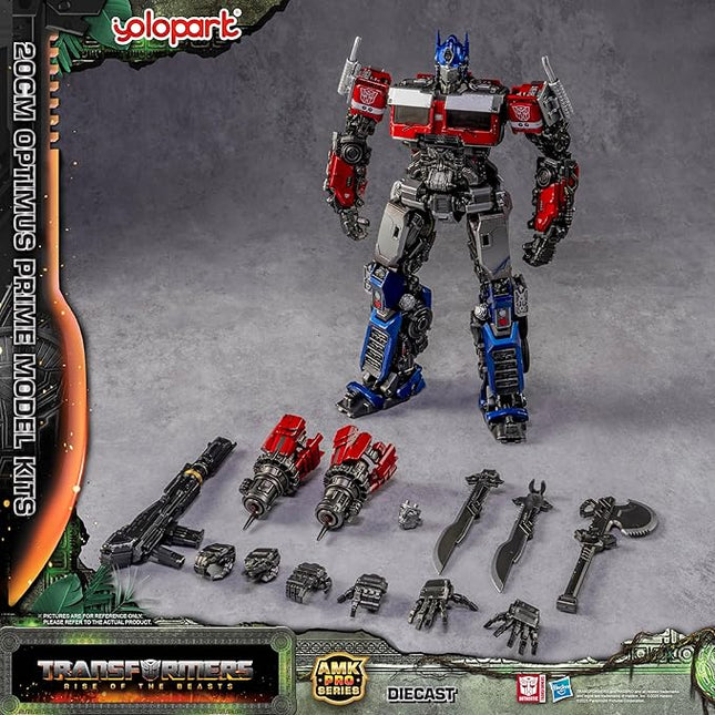 YOLOPARK Optimus Prime Transformers Rise of The Beasts Action Figure with Upgraded Weaponry- Diecast Version,7.87 Inch Highly Articulated Transformer Toys for Ages 15 and Up,No Converting