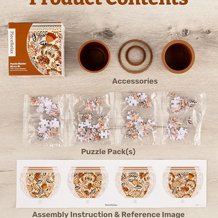 PieceRelax 3D Puzzle Planter 80 Pieces - Flower Pot - Hello Pumpkin Season, Home Decor Flower Pots for Indoor Cactus, Succulents Pots [K1107]