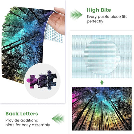 300 Pieces Puzzles for Adults | Aurora Forest Jigsaw Puzzles | Large 300 Piece Puzzle for Children Adults Seniors | Sturdy,Safe | Engaging & Educational Toys Great Gift for Boys Girls 20.5 x 15 in