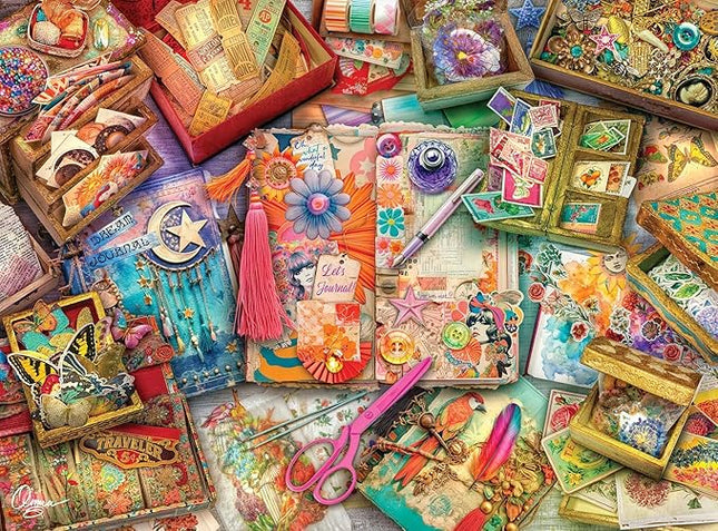 Buffalo Games - Silver Select - Aimee Stewart - The Junk Journaler's Desk - 1000 Piece Jigsaw Puzzle for Adults - Challenging Puzzle Perfect for Game Nights - Finished Size is 26.75 x 19.75