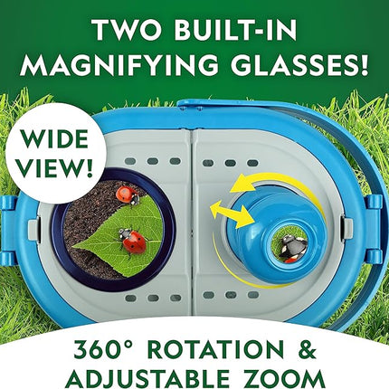 National Geographic Bug Catcher Kit for Kids - Kids Bug Habitat with Magnified Viewer, Bug Catcher, Tweezers & Learning Guide, Insect Habitat, Outdoor Toys, Kids Bug Catching Kit, Bug Box