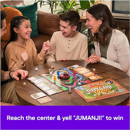 Spin Master Games, Jumanji 30th Anniversary Edition, The Classic Thrilling Adventure Family Board Game Based on The Action-Comedy Movie, Updated Jungle Challenges, 2-4 Players, for Ages 6 & Up