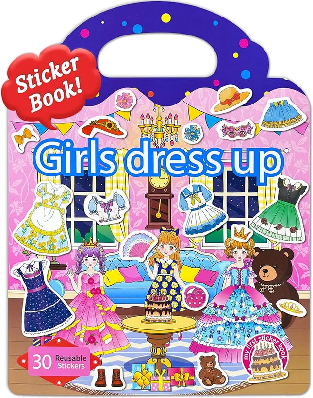 Benresive Reusable Sticker Book for Toddlers 2-4 Years, Fun Travel Stickers for Kids, Waterproof Sticker Books for Toddlers 1-3, Crafts Activities for Todddlers 1-3 2-4 3-5 - Dress Up