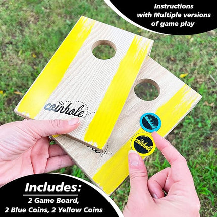 Coinhole Hasbro Tabletop Game Coin Bouncing Party Game | Desktop Cornhole Game Set Board Game | Indoor Outdoor Fun for Kids and Adults