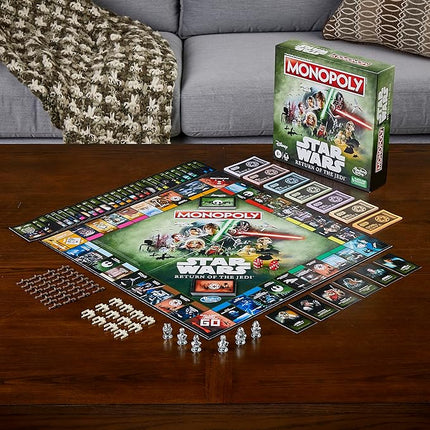 Hasbro Gaming Monopoly: Star Wars Return of The Jedi Board Game for 2-6 Players, Inspired by Return of The Jedi Movie, Game for Families and Kids Ages 8+ (Amazon Exclusive)