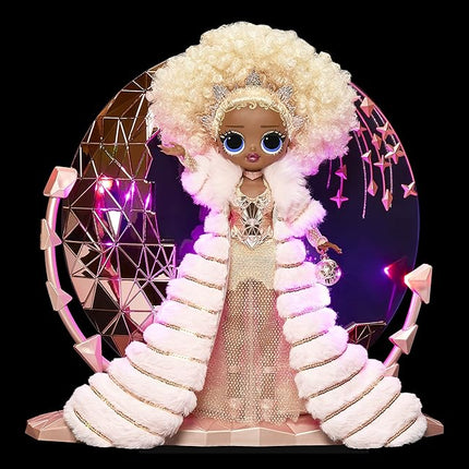 L.O.L. Surprise! Holiday OMG 2021 Collector NYE Queen Fashion Doll with Gold Fashions, Accessories, New Year's Celebration Outfit, Light Up Stand– Gift for Kids & Collectors, Toys Girls Ages 4 5 6 7+