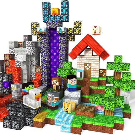 Magnetic Blocks - 500 PCS Magnetic Building Blocks Cubes, Magnet Toys for Kids Age 3+, Toy Building Set for Kids, Magnets Stacking Construction Birthday Gifts for Boys Girls Age 4-8, 8-12