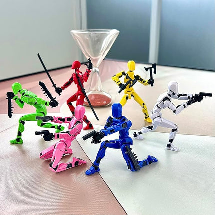 (Assembly Completed) 6 Packs T13 Action Figure, Dummy 13 3D Printed Action Figure Toy Gifts for Kids, Robot 13 ActionFigure Full Body Mechanical Doll Christmas Birthday Gift for Boys Girls