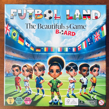 is The Soccer Board Game for Kids and Adults, a Family Board Game for Ages 5+ with 2 to 10 Players, Easy to Setup and Play, Play Individually or as a Team.