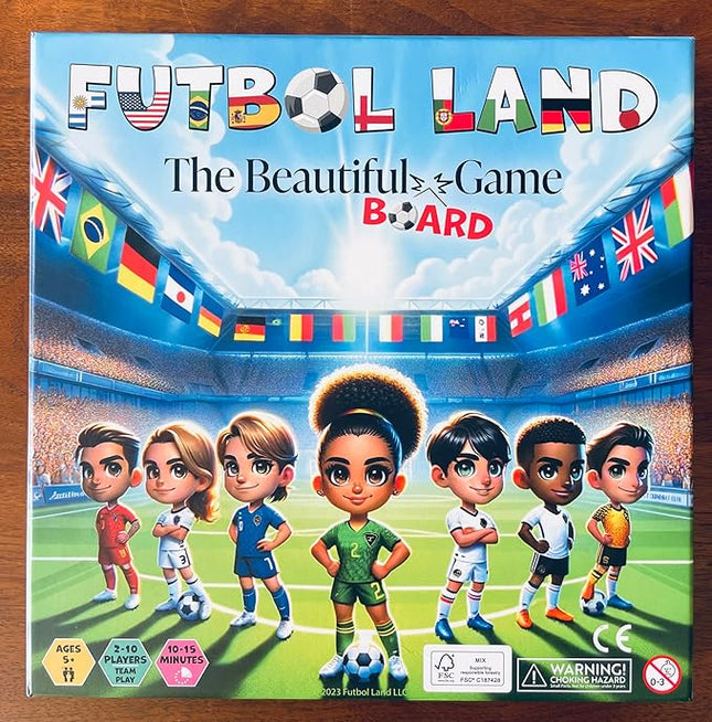 is The Soccer Board Game for Kids and Adults, a Family Board Game for Ages 5+ with 2 to 10 Players, Easy to Setup and Play, Play Individually or as a Team.