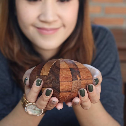 Ascher: 3D Wooden Puzzle Brain Teaser for Adults – Handcrafted Interlocking Logic Game – Unique STEM Gift & Desk Decor – Challenging Mental Puzzle by SiamMandalay