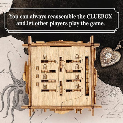 iDventure Cluebox - Captain's Nemo Nautilus - Escape Room Game - Puzzle Box - Sequential 3D Puzzle for Adults - Brain Teaser - Birthday Gift Gadget for Men and Women - Money Box