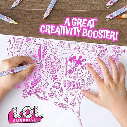 L.O.L. Surprise! Colouring Pencils for Kids 72 Pencils Colouring Box Assorted Colours Art Supplies Children Girls Gifts