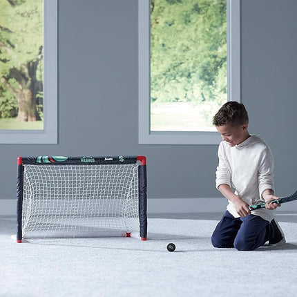 Franklin Sports NHL Mini Hockey Set - Kids Indoor Knee Hockey Goal, Ball, + 2 Stick Combo - Youth Team Indoor Toy Set - Official - Ages 3+